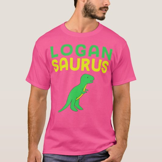 ローガンサウルス恐竜キッズ名Tレックスティー Tシャツ (正面)