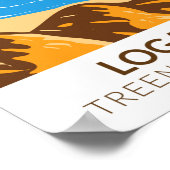 ローガンロックオントレーンクリフインコーンウォールヴィンテージ ポスター (角)