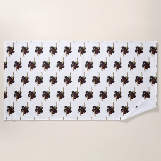 ローグサイコロデザイン ビーチタオル (正面)