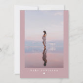 ローグダスティバラ赤面ピンクメイブガールベビーシャワー 招待状 (裏面)