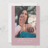 ローグダスティバラ赤面彼女はYesブライダルシャワー 招待状 (裏面)