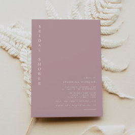 ローグダスティ赤面ピンクマウヴブライダルシャワー 招待状