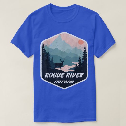 ローグ川オレゴンまたは山ハイキングSouven Tシャツ (デザイン正面)