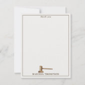 ローゲベはかりで測ル法的アンティーク名前をカスタムする サンキューカード (正面)