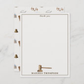 ローゲベはかりで測ル法的アンティーク名前をカスタムする サンキューカード (正面/裏面)