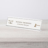 ローゲベはかりで測ル法的アンティーク名前をカスタムする デスクネームプレート (正面)