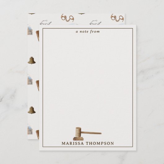 ローゲベはかりで測ル法的アンティーク名前をカスタムする ノートカード (正面/裏面)