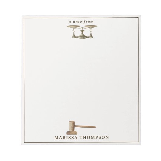 ローゲベはかりで測ル法的アンティーク名前をカスタムする ノートパッド (正面)