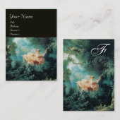 ローコレディーオンスイングモノグラムグリーンピンクブラック 名刺 (正面/裏面)