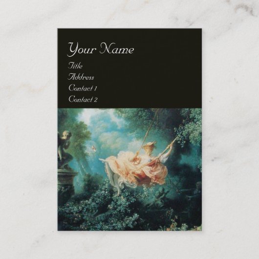 ローコレディーオンスイングモノグラムグリーンピンクブラック 名刺 (正面)