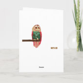 ローザのフクロウのバースデー・カード カード (裏面)