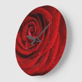ローザの赤い朝 ラージ壁時計 (傾斜)