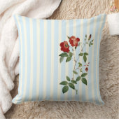 ローザインディカアイボリー&ブルーストリップ クッション (ブランケット)