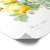 ローザエフセフェリカヴィンテージフローライエローローズ ポスター (角)