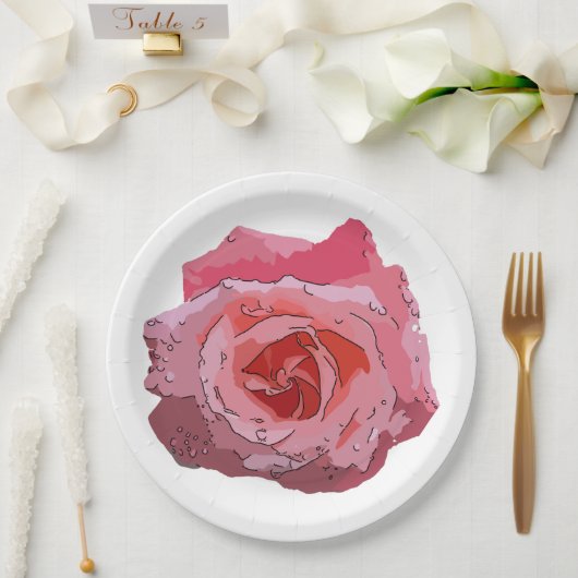 ローザカートゥーン ペーパープレート (ウェディング)
