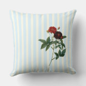 ローザガリカヴァンイーデンアイボリー&ブルーストリップ クッション (裏面)