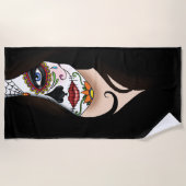 ローザシュガースカルポートレート ビーチタオル (正面)