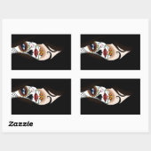 ローザシュガースカルポートレート 長方形シール (シート)