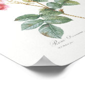 ローザダマシンヴィンテージフローラピンクローゼス ポスター (角)