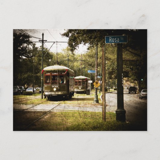 ローザパークドライブ路面電車 ポストカード (正面)