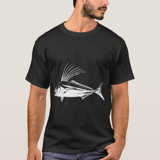 ローザフィッシュ ホワイト デザイン Tシャツ (正面)