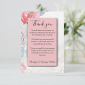 ローザフローラ水彩ワイルドフラワーバラ結婚ズ サンキューカード (スタンド正面)