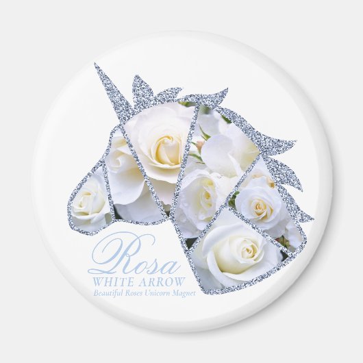 ローザホワイト矢印 マグネット (正面)