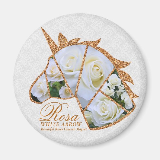 ローザホワイト矢印 マグネット (正面)