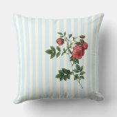 ローザラパアイボリー&ブルーストリップ クッション (裏面)