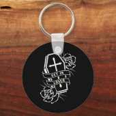 ローザーパンクゴシックタトゥー棺 キーホルダー (正面)