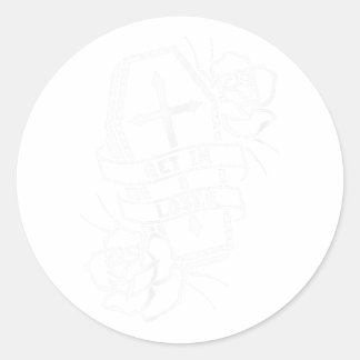 ローザーパンクゴシックタトゥー棺 ラウンドシール