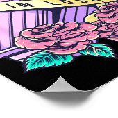 ローザー棺パステルゴシックかわいいハロウィーンA ポスター (角)