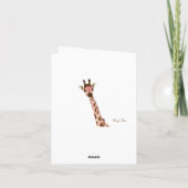 ローザ及び銅のキリンの白いモノグラムNotecard ノートカード (裏面)