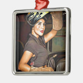 ローザ溶接工 メタルオーナメント (左)