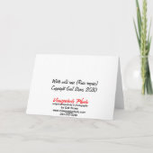 ローザ白い空白のなカード カード (裏面)