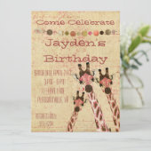 ローザ&カッパーキリンズ誕生日招待状 招待状 (スタンド正面)