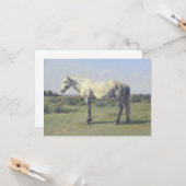 ローザ・ボヌールによる灰色の馬の絵 カード (正面/裏面インサイチュ)
