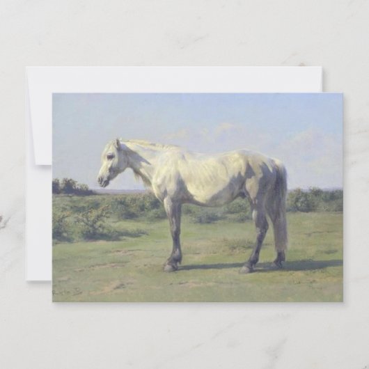 ローザ・ボヌールによる灰色の馬の絵 カード (正面)