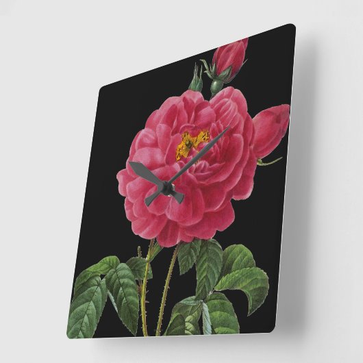 ローザGallica スクエア壁時計 (傾斜)