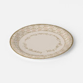 ロージーエレガントピンクフローラ ペーパープレート (アングル)