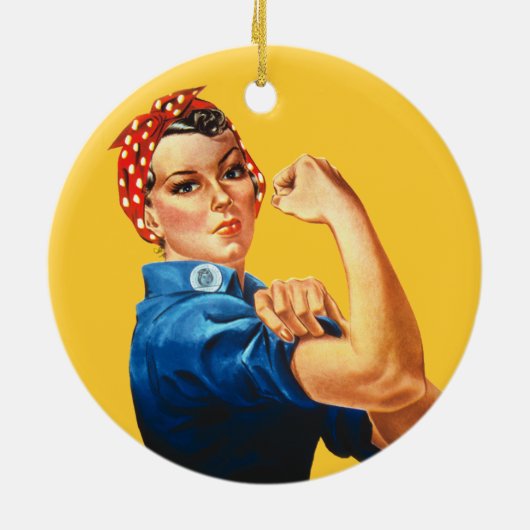 ロージーザリベターヴィンテージフェミニズムオーナメント セラミックオーナメント (裏面)