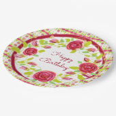 ロージースタイリッシュフローラ ペーパープレート (アングル)