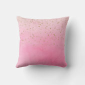 ロージーバラピンク&金ゴールドグリッターグラムスパークリシック クッション (裏面)