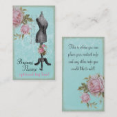 ロージーフランスのマネキン 名刺 (正面/裏面)