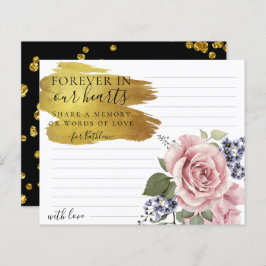 ロージーフローラエレガント共有Aメモリ葬儀カード