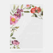 ロージーフローラブライダルシャワーウェルカムアクリルサイン アクリルサイン (正面)