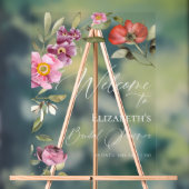 ロージーフローラブライダルシャワーウェルカムアクリルサイン アクリルサイン (ニュートラル)