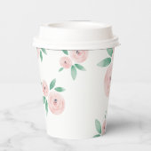 ロージーベビーイン開花ベビーシャワー招待状 紙コップ (裏面)