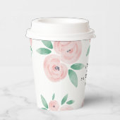 ロージーベビーイン開花ベビーシャワー招待状 紙コップ (右)