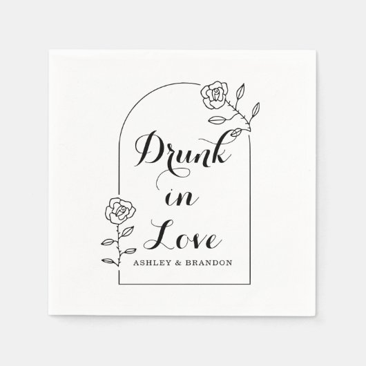 ロージーミニマルア結婚チのナプキン スタンダードカクテルナプキン (正面)